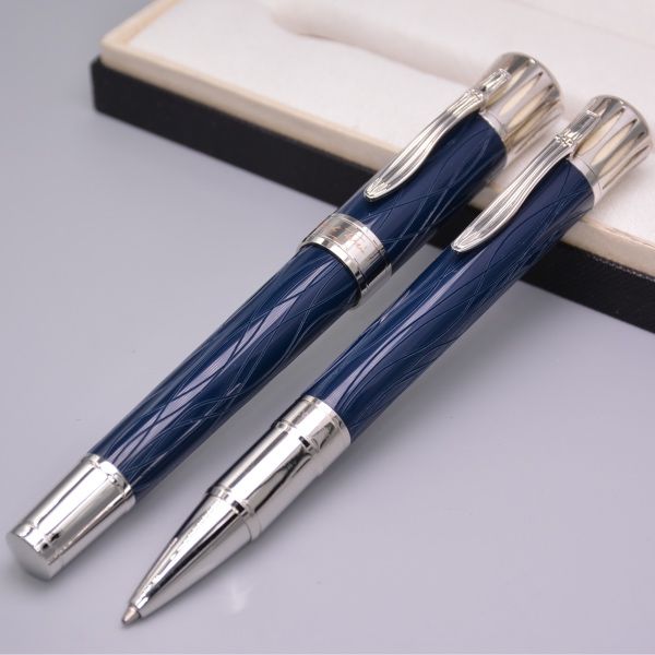 

luxury mark twain mb black/blue roller ball pen/ballpoint pen school and office supplies pen with serial number 0068/6000, Blue;orange