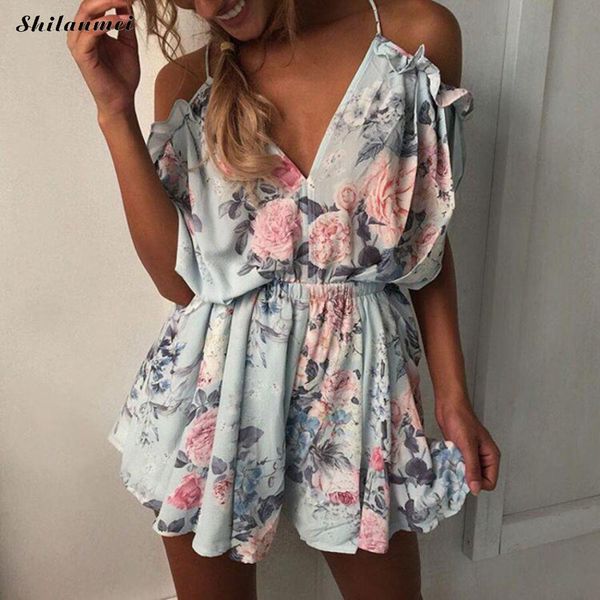 new floral printed off shoulder femme rompers 2018 casual loose deep v neck backless ruffles women summer beach overalls, Black;white
new floral printed off shoulder femme rompers 2018 casual loose deep v neck backless ruffles women summer beach overalls, Black;white