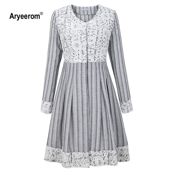 women's striped lace stitching appliques embroidery button pleated long-sleeved long outwear fashion trench navy blue, Tan;black
women's striped lace stitching appliques embroidery button pleated long-sleeved long outwear fashion trench navy blue, Tan;black