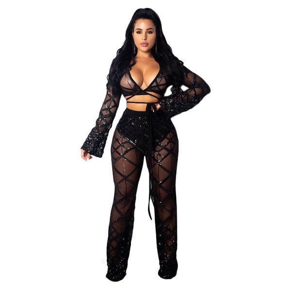 wholesale-sequins two piece set bandage jumpsuits women two piece outfits fashion flare trousers woman tracksuit 2 pieces sets cheap, Gray
wholesale-sequins two piece set bandage jumpsuits women two piece outfits fashion flare trousers woman tracksuit 2 pieces sets cheap, Gray