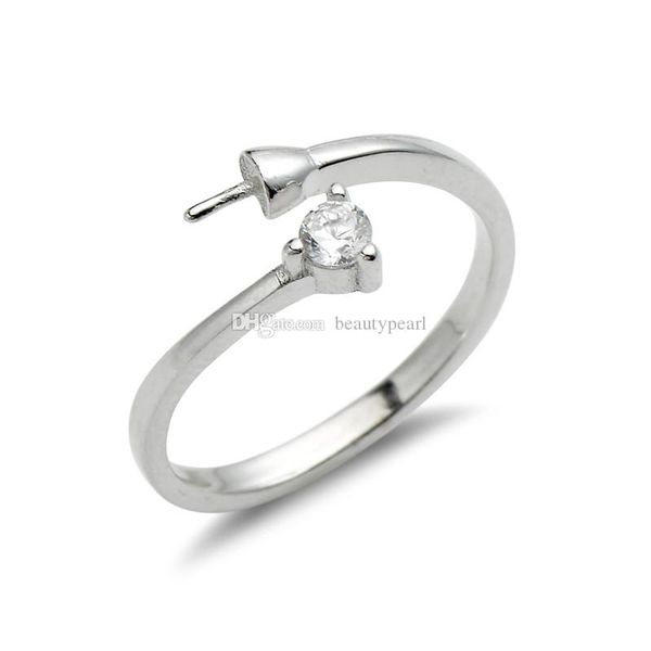 simple ring design jewelry findings zircon 925 sterling silver pearls diy making ring mount 5 pieces, Slivery;crystal
simple ring design jewelry findings zircon 925 sterling silver pearls diy making ring mount 5 pieces, Slivery;crystal