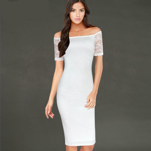 lcw new design womens elegant off shoulder see through lace vintage lady summer casual party club evening bodycon dress, White;black
lcw new design womens elegant off shoulder see through lace vintage lady summer casual party club evening bodycon dress, White;black