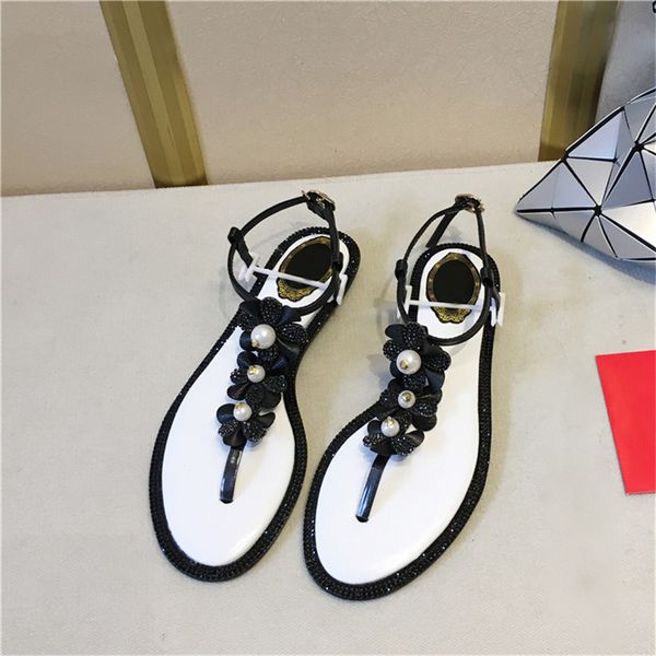 woman luxury crystal flower pearl embellished flat blingbling glitter sandals summer beach shoes women thong sandals flip-flops, Black
woman luxury crystal flower pearl embellished flat blingbling glitter sandals summer beach shoes women thong sandals flip-flops, Black