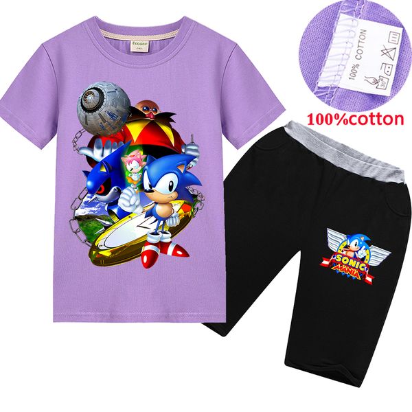 2020 summer new kids sonic printing t shirt short pants 2pcs sets boys casual t shirts pant suits children girl clothes clothing, White
2020 summer new kids sonic printing t shirt short pants 2pcs sets boys casual t shirts pant suits children girl clothes clothing, White