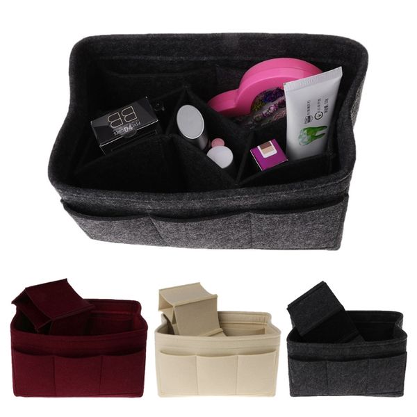 multifunction cosmetic bag felt fabric purse handbag organizer insert bag case jul29
multifunction cosmetic bag felt fabric purse handbag organizer insert bag case jul29