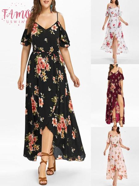 long womens dress chiffon short sleeve off shoulder boho beach print flower summer dress plus size long dress vestido designer clothes, Black;gray
long womens dress chiffon short sleeve off shoulder boho beach print flower summer dress plus size long dress vestido designer clothes, Black;gray