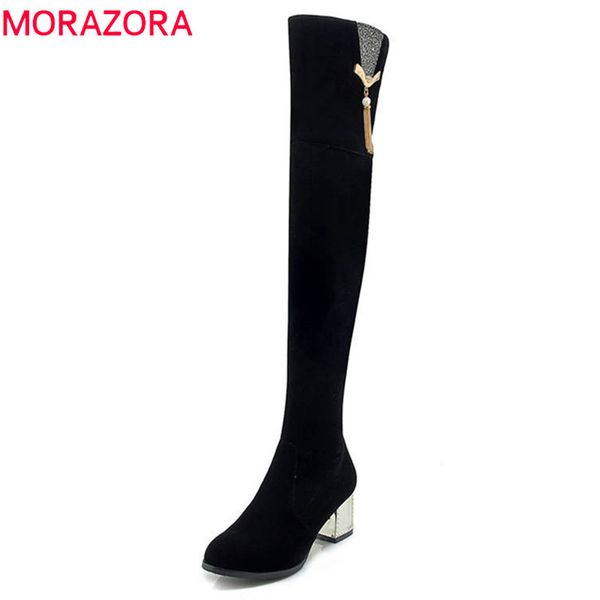 morazora 2020 new arrival flock round toe short plush autumn winter thigh high boots zipper fashion high heels boots prom shoes, Black
morazora 2020 new arrival flock round toe short plush autumn winter thigh high boots zipper fashion high heels boots prom shoes, Black