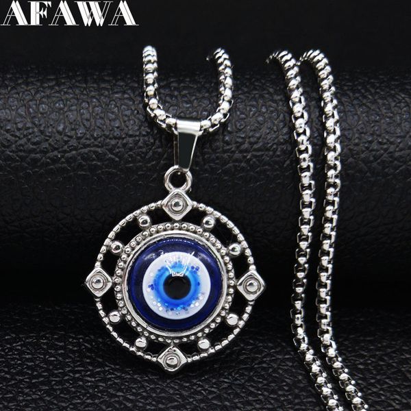2019 fashion blue eye stainless steel chain necklace women silver color necklaces & pendants boho jewelry collar mujer n19274
2019 fashion blue eye stainless steel chain necklace women silver color necklaces & pendants boho jewelry collar mujer n19274