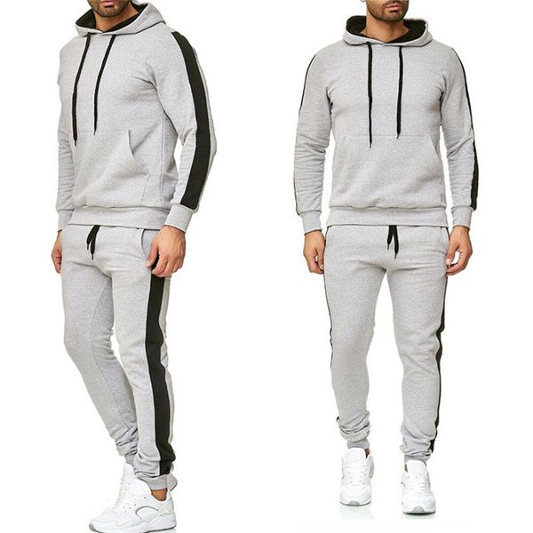 slim men sweatsuit designer tracksuit men long sleeve hoodies +pants sweatshirt casual tennis sport tracksuits mens panelled sweat suits, Gray
slim men sweatsuit designer tracksuit men long sleeve hoodies +pants sweatshirt casual tennis sport tracksuits mens panelled sweat suits, Gray