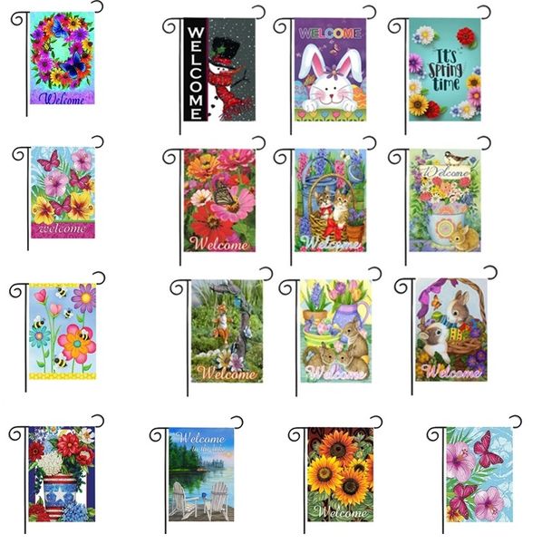 2021 new 30*45cm party animal bird welcome print garden flag polyester diy yard hanging flag house decoration portable banner flags 26style, White
2021 new 30*45cm party animal bird welcome print garden flag polyester diy yard hanging flag house decoration portable banner flags 26style, White