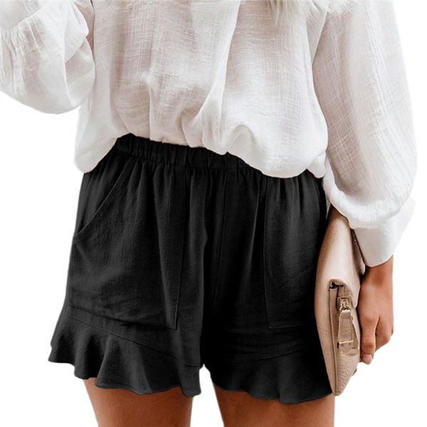 2020 women 1pc retro ruffles solid color shorts trendy female clothes ruffle pocket polyester casual solid high waist shorts, White;black
2020 women 1pc retro ruffles solid color shorts trendy female clothes ruffle pocket polyester casual solid high waist shorts, White;black