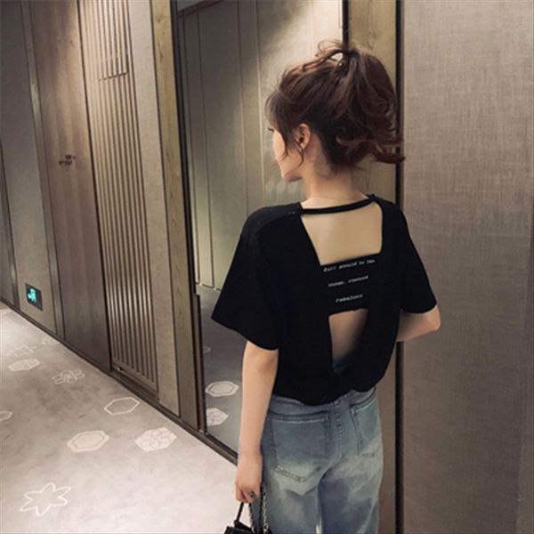 2019 unbacked lettered printed short-sleeved t-shirt female ins casual watch clothes on pullover t-shirt pullover the machine, White
2019 unbacked lettered printed short-sleeved t-shirt female ins casual watch clothes on pullover t-shirt pullover the machine, White