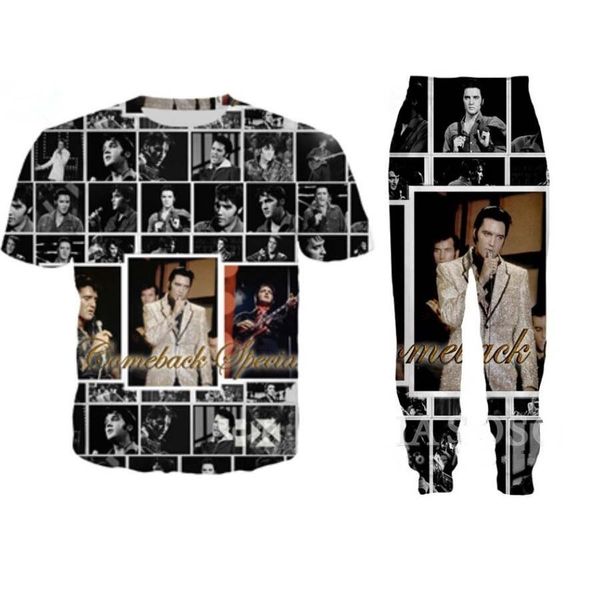 new fashion women/mens elvis presley funny 3d print t-shirt + jogger pants casusal tracksuit sets3, White;black
new fashion women/mens elvis presley funny 3d print t-shirt + jogger pants casusal tracksuit sets3, White;black