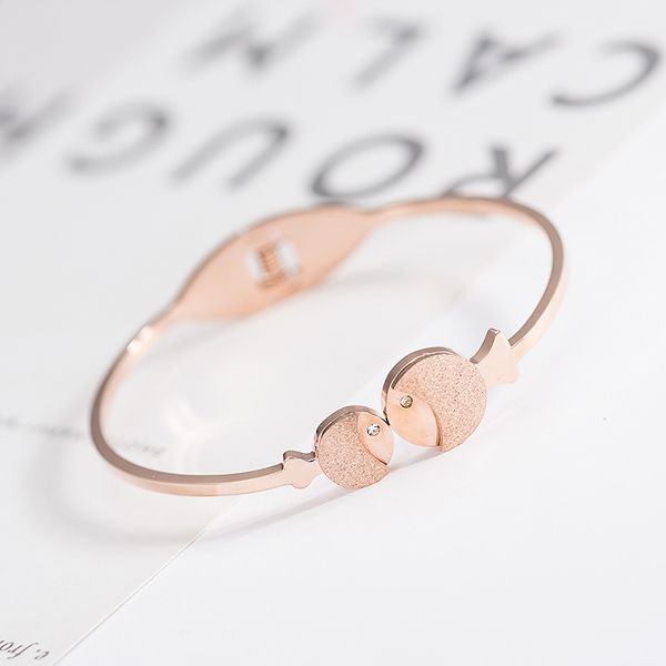 yun ruo 2020 new arrival double fish bangle lover cuff rose gold color 316l titanium steel jewelry woman never fade korean style, Black
yun ruo 2020 new arrival double fish bangle lover cuff rose gold color 316l titanium steel jewelry woman never fade korean style, Black