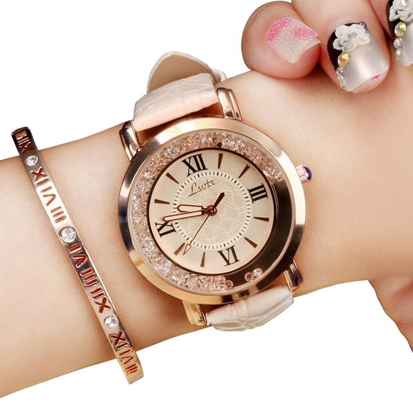 lsvtr new ladies watch flow rhinestone leather bracelet wristwatch women fashion quartz watches ladies, Slivery;brown
lsvtr new ladies watch flow rhinestone leather bracelet wristwatch women fashion quartz watches ladies, Slivery;brown