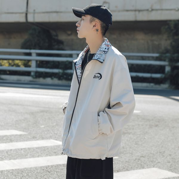 2020 spring new double-sided printing collar jacket men wear loose fitting clothes korean students tide brand coat, Black;brown
2020 spring new double-sided printing collar jacket men wear loose fitting clothes korean students tide brand coat, Black;brown