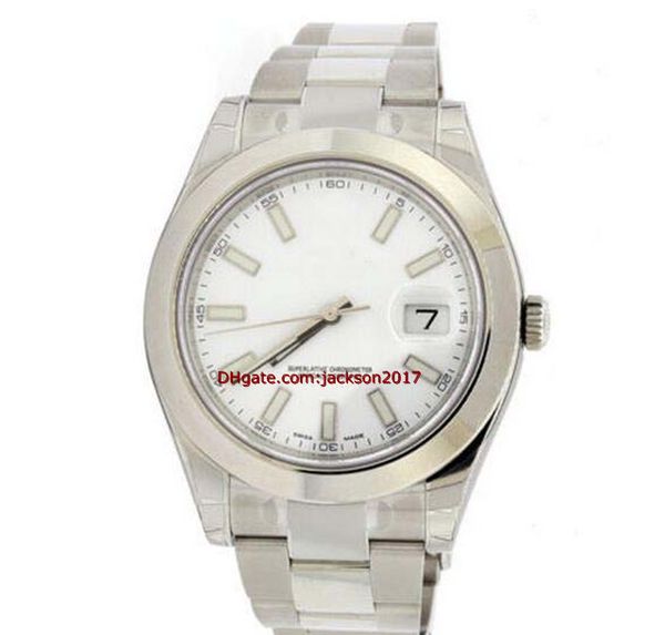 christmas gift wristwatches mens watch new mens ss ii white stick dial 41mm smooth bezel 116300, Slivery;brown
christmas gift wristwatches mens watch new mens ss ii white stick dial 41mm smooth bezel 116300, Slivery;brown