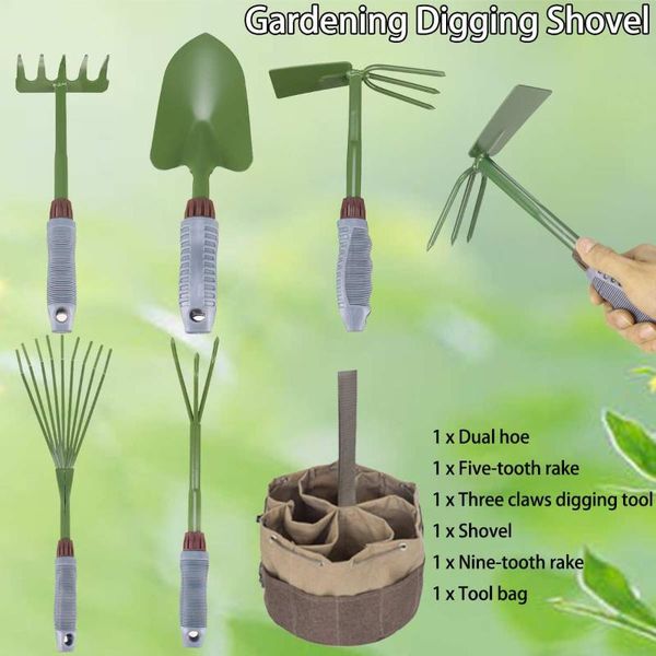 durable hand weeding fork transplanting digging tool trowel shovel hoe 3/5 pronged rake for garden planting hand tool with bag
durable hand weeding fork transplanting digging tool trowel shovel hoe 3/5 pronged rake for garden planting hand tool with bag