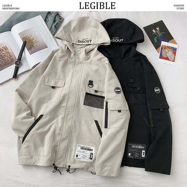 men's jackets legible casual men man loose streetwear pockets and coats male autumn fashion windbreaker jacket, Black;brown
men's jackets legible casual men man loose streetwear pockets and coats male autumn fashion windbreaker jacket, Black;brown