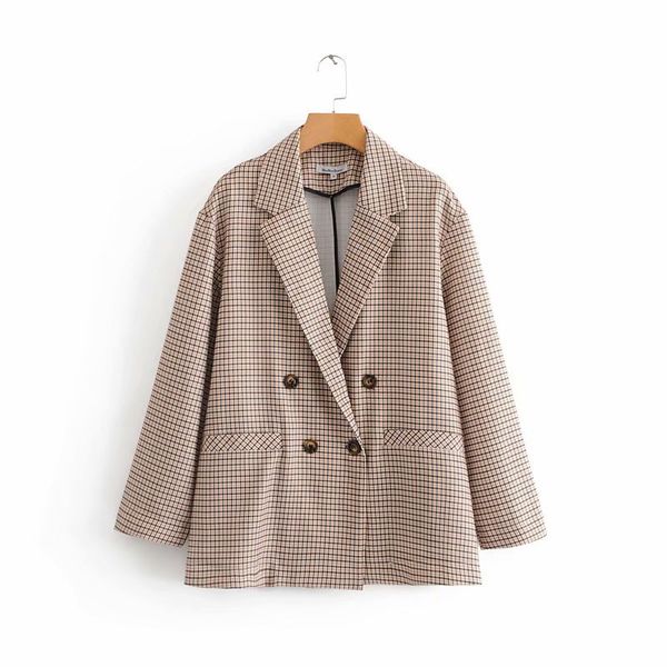 women's check blazer set high waist causual, White;black
women's check blazer set high waist causual, White;black