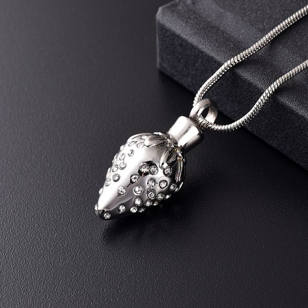 zzl170 unique crystal inlay strawberry cremation jewelry for ashes pendant urns memorial necklace for men/women, Silver
zzl170 unique crystal inlay strawberry cremation jewelry for ashes pendant urns memorial necklace for men/women, Silver