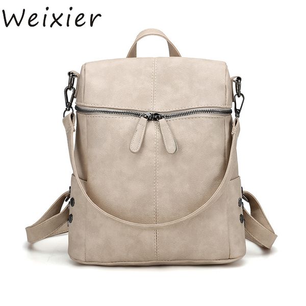 weixier rivet backpack women pu leather backpacks for teenage girls school bags fashion vintage solid black shoulder bag ly-71
weixier rivet backpack women pu leather backpacks for teenage girls school bags fashion vintage solid black shoulder bag ly-71