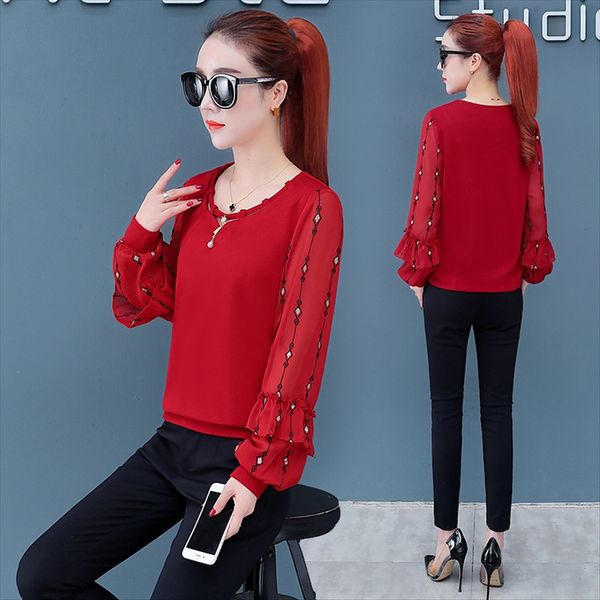 women's t-shirt 2020 autumn meat slim romantic lotus leaf sleeve t-shirt umbrella umbrella round collar small top, White 
women's t-shirt 2020 autumn meat slim romantic lotus leaf sleeve t-shirt umbrella umbrella round collar small top, White