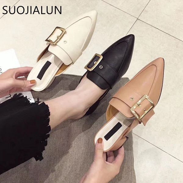 suojialun spring summer fashion women mules pointed toe slip on slipper square low heels outsides ladies slides brand beach mule, Black
suojialun spring summer fashion women mules pointed toe slip on slipper square low heels outsides ladies slides brand beach mule, Black