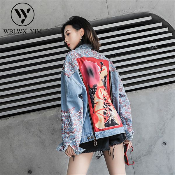 2019 denim jacket womens fashion graffiti print armband loose jeans jacket women basic zipper denim coat streetwear outerwear, Black;brown
2019 denim jacket womens fashion graffiti print armband loose jeans jacket women basic zipper denim coat streetwear outerwear, Black;brown