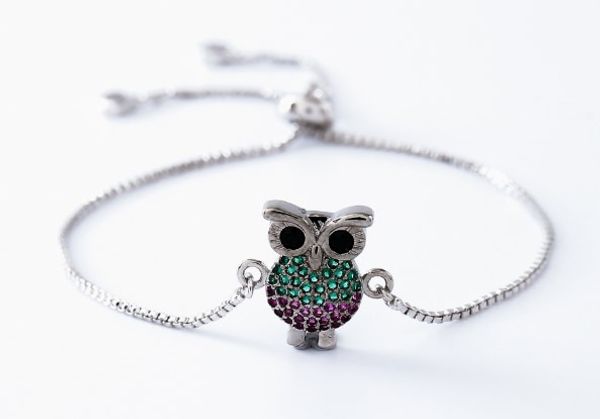 gold silver chain micro pave cz zircon cubic zirconia bracelet rope adjusted macrame owl bangle ctg535 fashion jewelry, Black
gold silver chain micro pave cz zircon cubic zirconia bracelet rope adjusted macrame owl bangle ctg535 fashion jewelry, Black