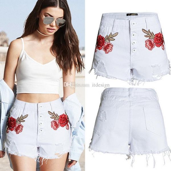 flower applique shorts girls high waist distressed button fly relaxed leisure cotton denim shorts women, White;black
flower applique shorts girls high waist distressed button fly relaxed leisure cotton denim shorts women, White;black