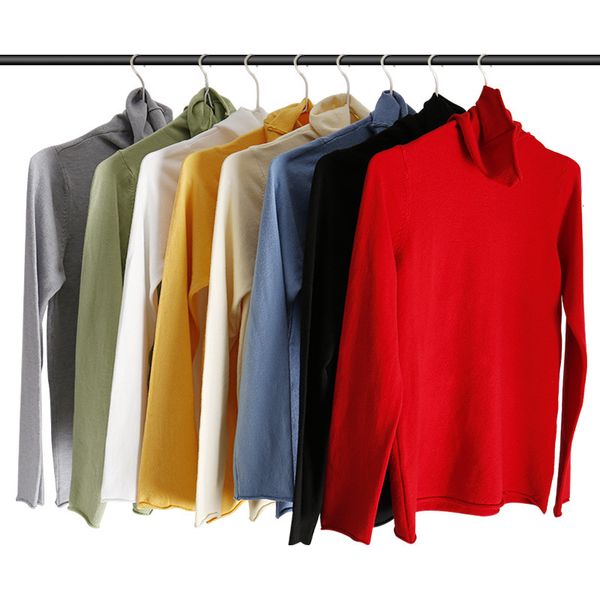 self-cultivation pullover long sleeve solid color new autumn winter women knitted turtleneck sweater casual soft fashion, White;black
self-cultivation pullover long sleeve solid color new autumn winter women knitted turtleneck sweater casual soft fashion, White;black