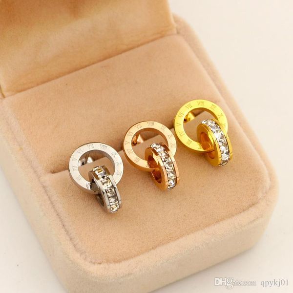 316l stainless steel love stud earrings with little crystal earrings for women men couples fine jewlery wholesale, Golden
316l stainless steel love stud earrings with little crystal earrings for women men couples fine jewlery wholesale, Golden