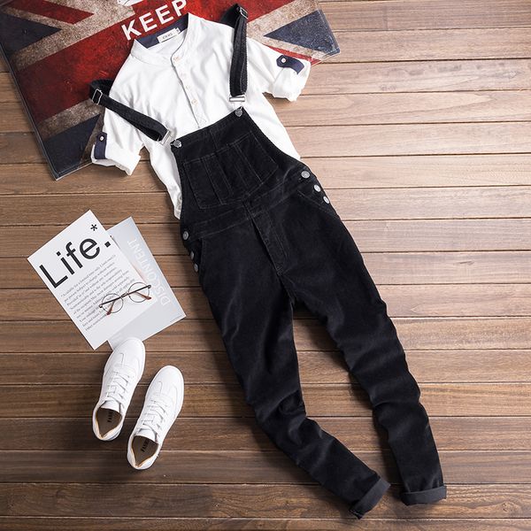 europe and the united states corduroy one-piece bib autumn and winter couples feet casual pants trend men's tooling suspenders, Black
europe and the united states corduroy one-piece bib autumn and winter couples feet casual pants trend men's tooling suspenders, Black