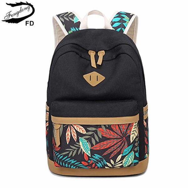 fengdong vintage leaf print canvas school backpack for children school bags for girls child book bag women lapbackpack 14 y200706
fengdong vintage leaf print canvas school backpack for children school bags for girls child book bag women lapbackpack 14 y200706