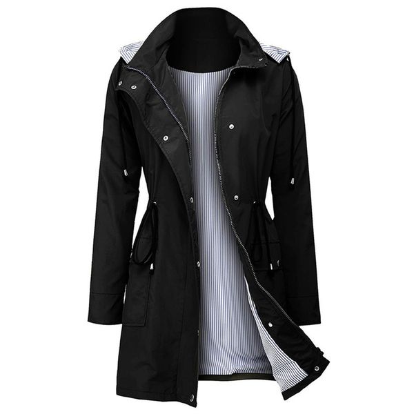 womens trench coat waterproof solid color moda feminina hooded autumn trench coat long sleeve outwear ladies down coats, Tan;black
womens trench coat waterproof solid color moda feminina hooded autumn trench coat long sleeve outwear ladies down coats, Tan;black