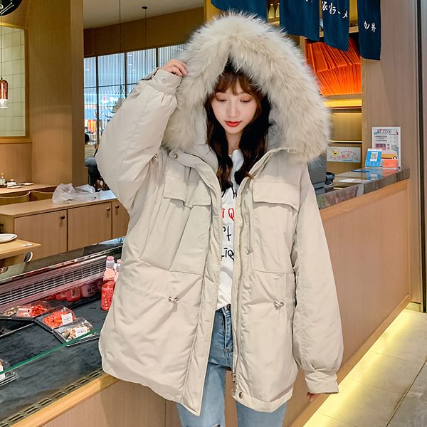 2019 new fashion loose women winter jacket cotton padded warm thicken big fur collar ladies short coats parka womens jackets, Black
2019 new fashion loose women winter jacket cotton padded warm thicken big fur collar ladies short coats parka womens jackets, Black