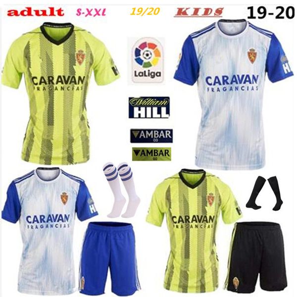 

2019 real zaragoza and kids kit soccer jersey 19 20 zaragoza zapater vazquez pombo saragossa borja iglesias football shirts, Black
