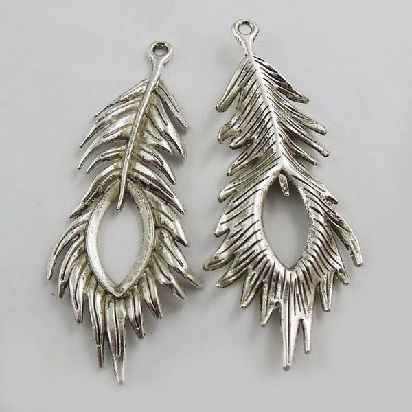 graceangie 67*28mm vintage style silver tone alloy cute peacock feather pendant charm decor 12pcs 37514
graceangie 67*28mm vintage style silver tone alloy cute peacock feather pendant charm decor 12pcs 37514
