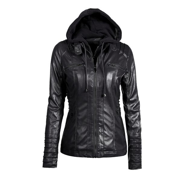 leather jacket women slim coat faux leather jacket gothic motorbike pu coats outerwear hooded zipper lady coat xs-7xl, Black
leather jacket women slim coat faux leather jacket gothic motorbike pu coats outerwear hooded zipper lady coat xs-7xl, Black