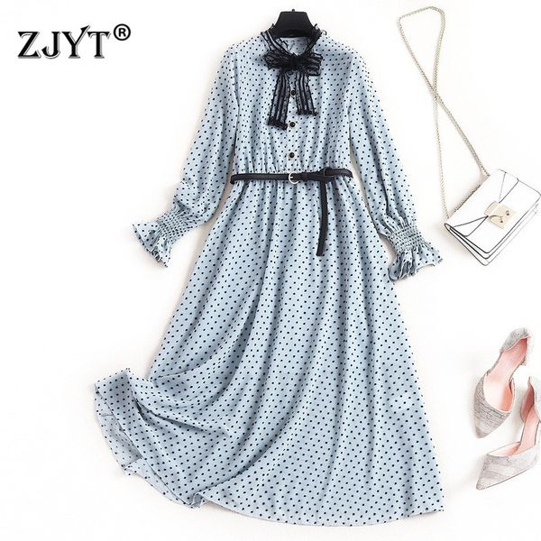 casual dresses 2021 spring dress for women fashion designers long sleeve polka dot bow neck mid calf chiffon female vestido, Black;gray
casual dresses 2021 spring dress for women fashion designers long sleeve polka dot bow neck mid calf chiffon female vestido, Black;gray