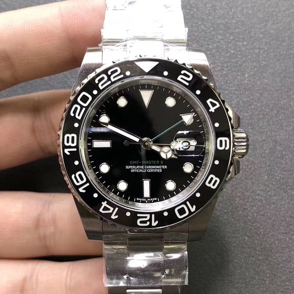 Top General Factory 40mm GMT Basel 126710 Pepsi 316L Steel Swiss ETA2836 Automatic Machinery Men's Watch Super Nightlight
Top General Factory 40mm GMT Basel 126710 Pepsi 316L Steel Swiss ETA2836 Automatic Machinery Men's Watch Super Nightlight