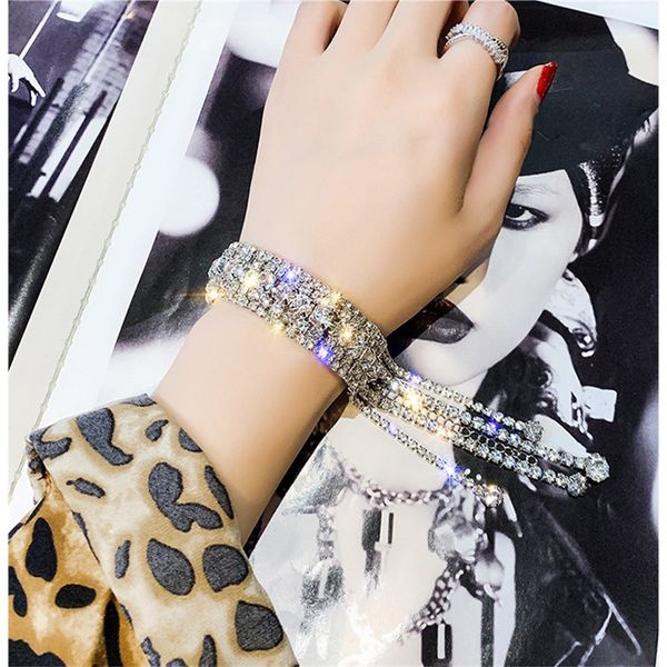 fashion full rhinestone bracelet for women 2019 shiny long tassel crystal bracelets & bangles jewelry gifts, Black
fashion full rhinestone bracelet for women 2019 shiny long tassel crystal bracelets & bangles jewelry gifts, Black