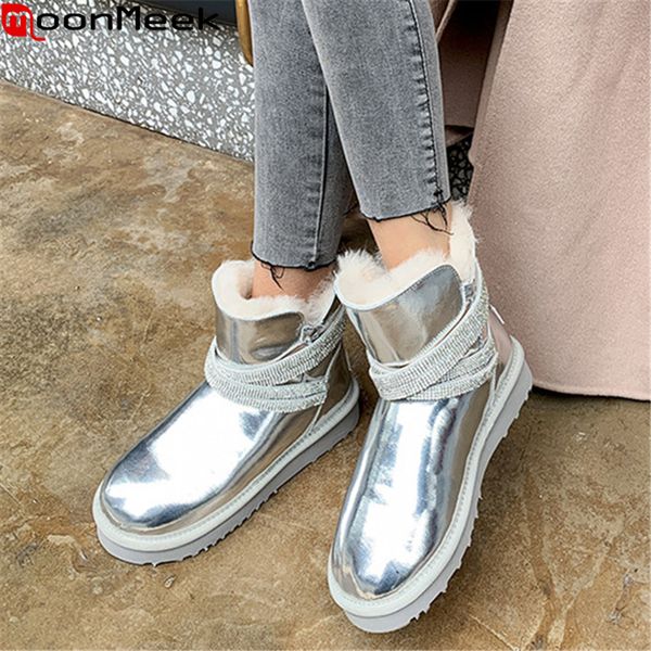 moonmeek 2020 big size 34-43 fashion snow boots comfortable flat heel round toe winter shoes keep warm ankle boots for woman, Black
moonmeek 2020 big size 34-43 fashion snow boots comfortable flat heel round toe winter shoes keep warm ankle boots for woman, Black