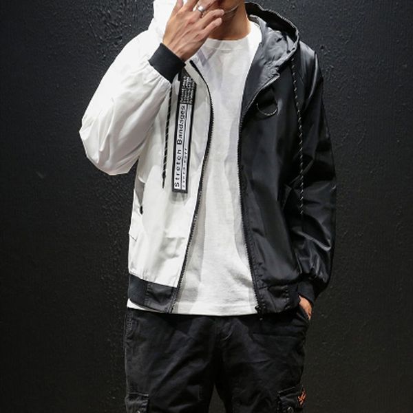 2019 moda feminina preto e branco splice com capuz fino blusão com zÃper casaco tamanho dos eua, Tan;black
2019 moda feminina preto e branco splice com capuz fino blusão com zÃper casaco tamanho dos eua, Tan;black