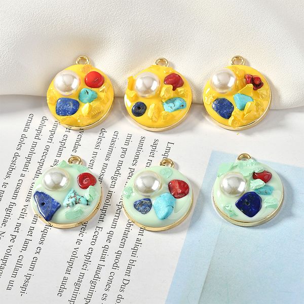 10pcs gold tone alloy colorful jewelry pearl stone paved enamel alloy charms ornament accessories necklace earring diy, Bronze;silver
10pcs gold tone alloy colorful jewelry pearl stone paved enamel alloy charms ornament accessories necklace earring diy, Bronze;silver