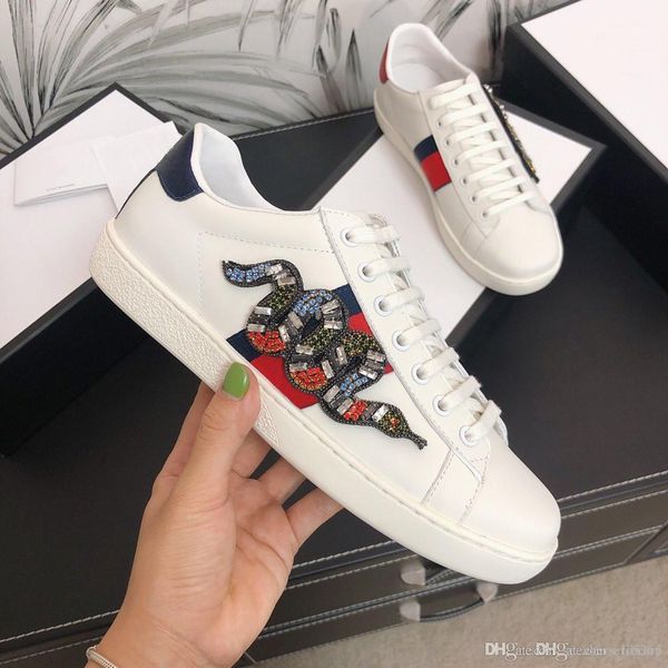 luxury snake designer men women casual shoes low flat leather sneakers ace bee stripes shoe walking sports trainers green red stripes, Black
luxury snake designer men women casual shoes low flat leather sneakers ace bee stripes shoe walking sports trainers green red stripes, Black