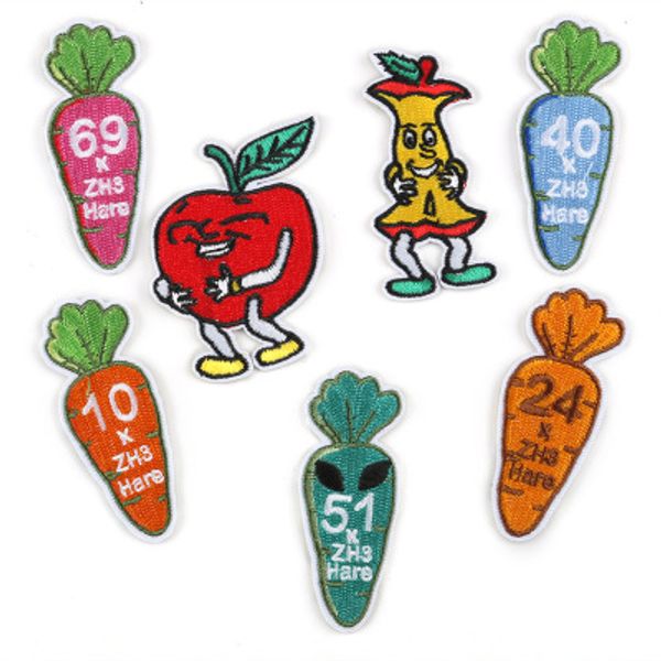 49 pc 2.64inch high vegetable and fruit cloth labels embroidered cloth patch carrot patch factory directly sale, Black
49 pc 2.64inch high vegetable and fruit cloth labels embroidered cloth patch carrot patch factory directly sale, Black