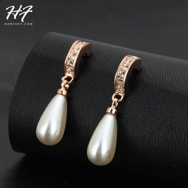elanget water drop imitation pearl rose gold color earring austrian crystal jewelry for women wholesale e446, Silver
elanget water drop imitation pearl rose gold color earring austrian crystal jewelry for women wholesale e446, Silver
