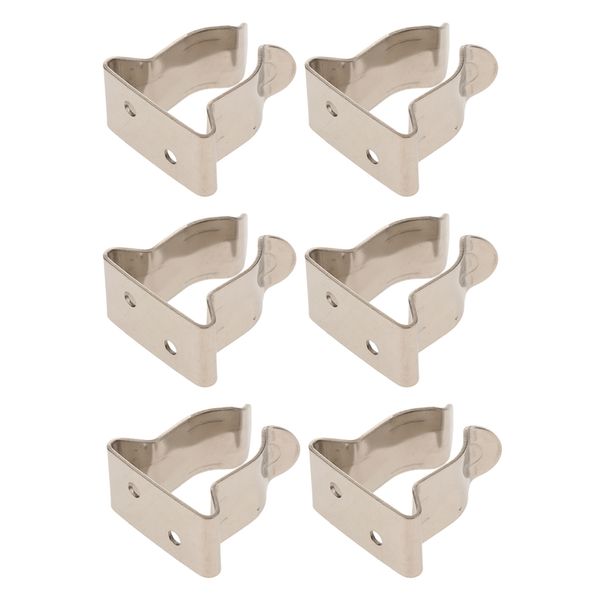 6x 304 stainless steel marine boat hook holder clips -5/8inch to 1inch tube 
6x 304 stainless steel marine boat hook holder clips -5/8inch to 1inch tube